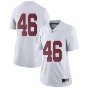 Women's Alabama Crimson Tide #46 Christian Swann White Limited NCAA College Football Jersey 2403SXAD8